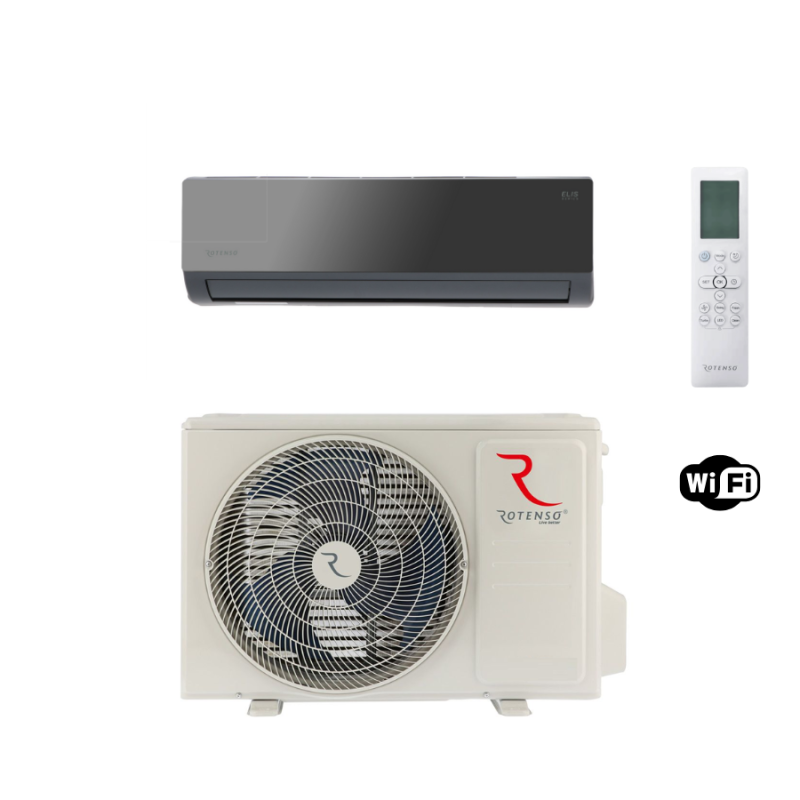 Rotenso Elis zwart E50Xi / EO50XO wandmodel set airconditioner